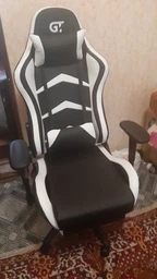Комп'ютерне Ігрове Крісло Геймерське з Підніжкою для Геймера GT Racer X-2534-F Чорне / Жовте