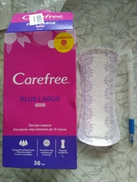 Ежедневные гигиенические прокладки Carefree Plus Large Fresh 36 шт (3574661604770/3574661487656) фото от покупателей 9