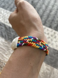 Ремінець BeCover Elastic Nylon Style для Xiaomi Mi Smart Band 5/Mi Smart Band 6 (Size M) Blue-White (706151) фото від покупців 11