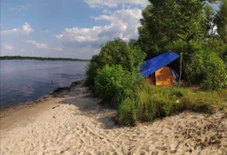 Тент водонепроникний, поліетиленовий (тарпаулін), щільність&nbsp;65 г/м², з люверсами,&nbsp;3*5 м INTERTOOL AB-0305