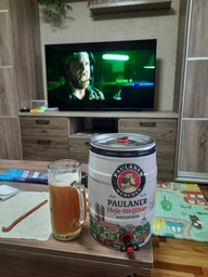 Пиво Paulaner Hefe-Weissbier светлое нефильтрованное 5.5% 5 л (4066600601951)