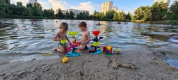 Великий набір для гри з піском і водою ТРОПИЧЕСКИЙ ВОДОПАД (млин для гри у ванні, в басейні, на пляжі)