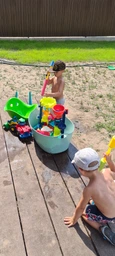 Великий набір для гри з піском і водою ТРОПИЧЕСКИЙ ВОДОПАД (млин для гри у ванні, в басейні, на пляжі) фото від покупців 1