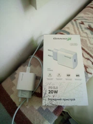 Сетевое зарядное устройство Grand-X (1xUSB-C 20W) QC4.0, PD 3.0, FCP, AFC White (CH-770) фото от покупателей 2