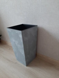 Горщик для квітів Urbi Square Beton Effect 17см Антрацит мармуровий (DURS170E-S433) фото від покупців 2