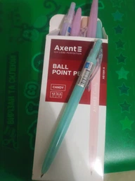 Набір ручок Axent Candy автоматичних кулькових Синіх 0.5 мм Корпус асорті 12 шт. (AB1084-02-A)
