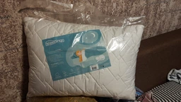 Подушка для сну Sleepingg Антиалергенне волокно 50х70 см Стьобаний чохол зі стібкою та блискавкою Біла (4820182650093) фото від покупців 1