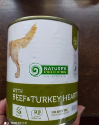 Вологий корм для дорослих собак з яловичиною та серцем індички Nature's Protection with Beef & Turkey Hearts 800 г фото від покупців 1