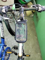 Велосипедна сумка Roswheel 6.3" велосумка для смартфона на раму 12496 Black-Blue фото від покупців 4