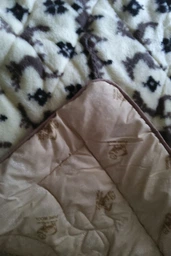 Ковдра зимова Casablanket вовняна Pure Wool 150х210см Бежевий фото від покупців 2