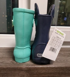 Детские резиновые сапоги Crocs Handle It Rain Boot Kids 29 желтый 12803 фото от покупателей 2