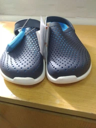 Сабо Crocs LiteRide Clog 42 р 27-27.5 см Кляксы Темно-синие с розовым 204592-M9/W11 Navy/Pink фото от покупателей 3