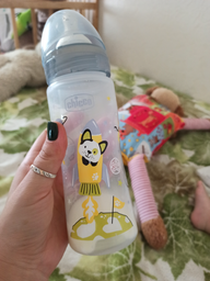 Пляшечка для годування пластикова Chicco Well-Being Colors з силіконовою соскою 4м+ 330 мл Помаранчева (28637.31) фото від покупців 1