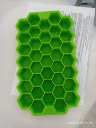 Силіконова форма для льоду CUMENSS Стільники Green фото від покупців 2