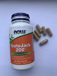 Препарат для підвищення чоловічого гормону NOW Foods TestoJack 200 120 капсул (104584)
