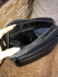 Мужская кожаная сумка-мессенджер Tiding Bag A25-17622-3A Черная фото от покупателей 6