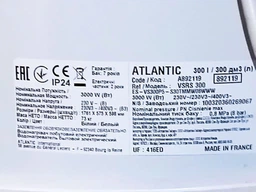 Водонагреватель ATLANTIC STEATITE FLOOR STANDING VSRS 300L фото от покупателей 3