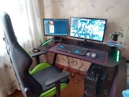 Геймерский стол 1STPLAYER AZ1 Black (AZ1-1260-RGB-BK) фото от покупателей 7