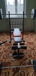Лава для жиму EverTop + штанга RN-Sport 83 кг гриф W-подібний гантелі