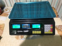 Ваги торгові настільні з функцією тари до 40 кг Crystal Чорний (SM0125)