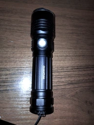 Ліхтар ручний Quantum QM-FL1020 10 W LED із zoom-фокусом перезарядний з USB серія Solid Чорний (4770050059117)