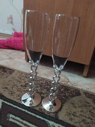 Весільні келихи на металевій ніжці Veronese 2 шт 26 см 1009G фото від покупців 1