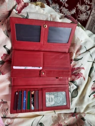 Женский бордовый кошелёк из натуральной кожи Vintage 14916 Бордовый