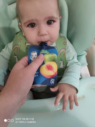 Фруктове пюре Gerber Яблуко та персик з 6 місяців 90 г (7613036345460) фото від покупців 9