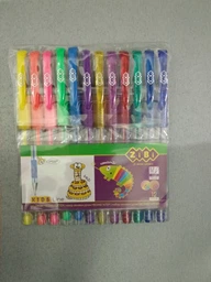 Набір гелевих ручок 12 шт ZiBi Neon-Glitter 12 кольорів (ZB.2204-99) фото від покупців 2
