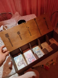 Деревянная коробка шкатулка для денег семейный бюджет венге 290мм х 170мм х 100мм фото от покупателей 1