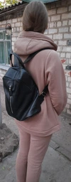 Рюкзак шкіряний жіночий Borsacomoda 841023 чорний