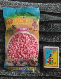 Термомозаика Hama Набор цветных бусин розовые 1000шт 5мм (Дания) (207-06)