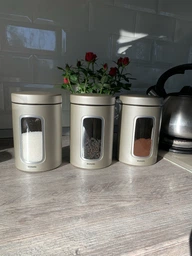 Набір ємностей для зберігання Brabantia Window Canister білий 1.4 л х 3 шт. (306082)