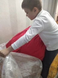 Крісло мішок груша 150х100 см Бузок фото від покупців 4