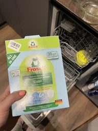 Таблетки для мытья посуды в посудомоечных машинах Frosch Сода 30 шт (4009175965059) фото от покупателей 12
