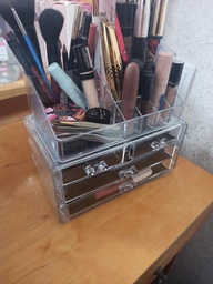 Акриловый органайзер для косметики Cosmetic Storage Box фото от покупателей 1