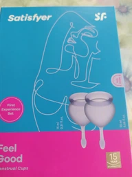Набор менструальных чаш Satisfyer Feel Good (lila), 15мл и 20мл, мешочек для хранения фото от покупателей 1