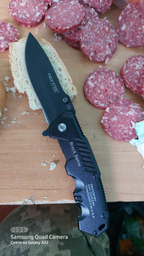 Нож тактический, складной нож карманный для рыблки, охоты, Bounce RZ-9316, черный фото от покупателей 1