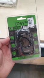 Мигалка велосипедная (Greys) силикон, раб. до 140час, 2хLEDs 0,5W, влагозащ, 2XCR2032, 3 реж. работы GR13100