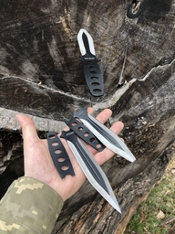 Металеві ножі F030 набір з 3 штук, клинки Black & White