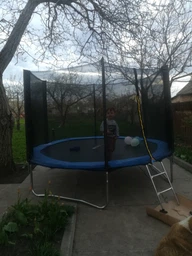 Детский батут Fun Fit 312 см с сеткой и лестницей фото от покупателей 5