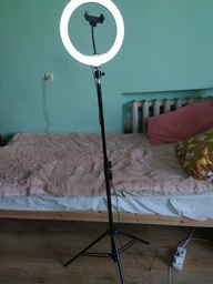 Набір блогера LED лампа 26 см + штатив 2.1м + тримач для телефону для фото та відео фото від покупців 17