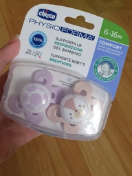 Пустышка Chicco Physio Comfort силиконовая 6-16 мес 2 шт розовая (74933.11.00.00) фото от покупателей 1