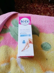 Жіночий крем Veet для депіляції волосся чутливої шкіри ніг, тіла та лінії бікіні з дозатором та лопаткою у наборі 400 мл. Veet Pure Crema Depilatoria фото від покупців 5