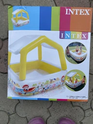 Квадратный бассейн Intex 57470 NP размером 157х122см, с надувной крышей, для детей от 3 лет