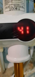 Кран электрический Delimano проточный водонагреватель с душем и LCD экраном Делимано Нижнее подключение Белый