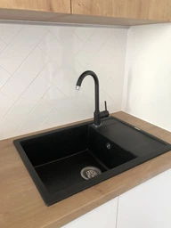 Кухонная мойка гранит GRANADO Linares white (0805) + сифон одинарный для кухонной мойки Nova фото от покупателей 5