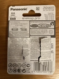 Акумулятор Panasonic AA Eneloop 2500mAh Pro NI-MH * 4 (m426894) фото від покупців 18