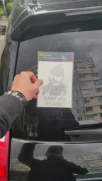 Наклейка светоотражающая Baby on Board (Англ. язык) LOOM светоотбивающие стикеры белые для твердых поверхностей
