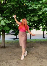 Спідниця міді літня жіноча ISSA PLUS 11931 XXL Коричнева (issa2007682554348) фото від покупців 1